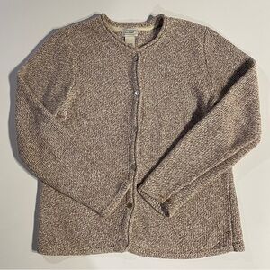 L.L. Bean Women's Tan Cardigan Sweater